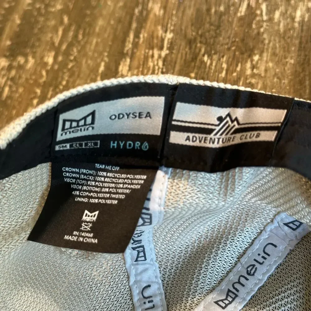 Melin Odysea Hydro Adventure Club SnapBack Hat Cream White Mesh Trucker Small